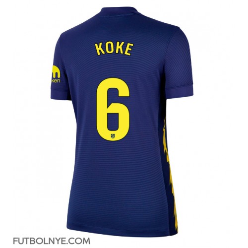 Camiseta Atletico Madrid Koke #6 Visitante Equipación para mujer 2025-26 manga corta